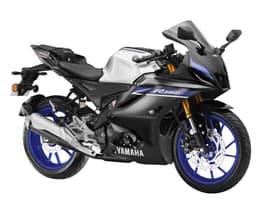 2025 Yamaha R15M Metallic Grey Studio Shot